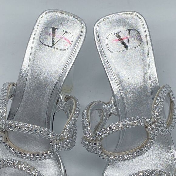 Valentino Garavani Chain 1967 embellished heel sandals size 36.5 - Picture 6 of 16